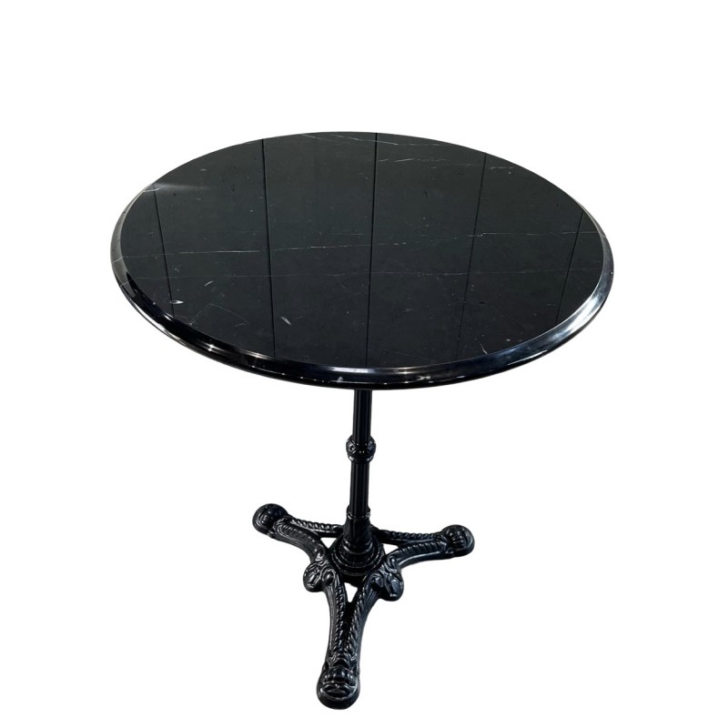 TABLE BISTRO ROUND MARBLE BLACK - CAFE, SIDE TABLES